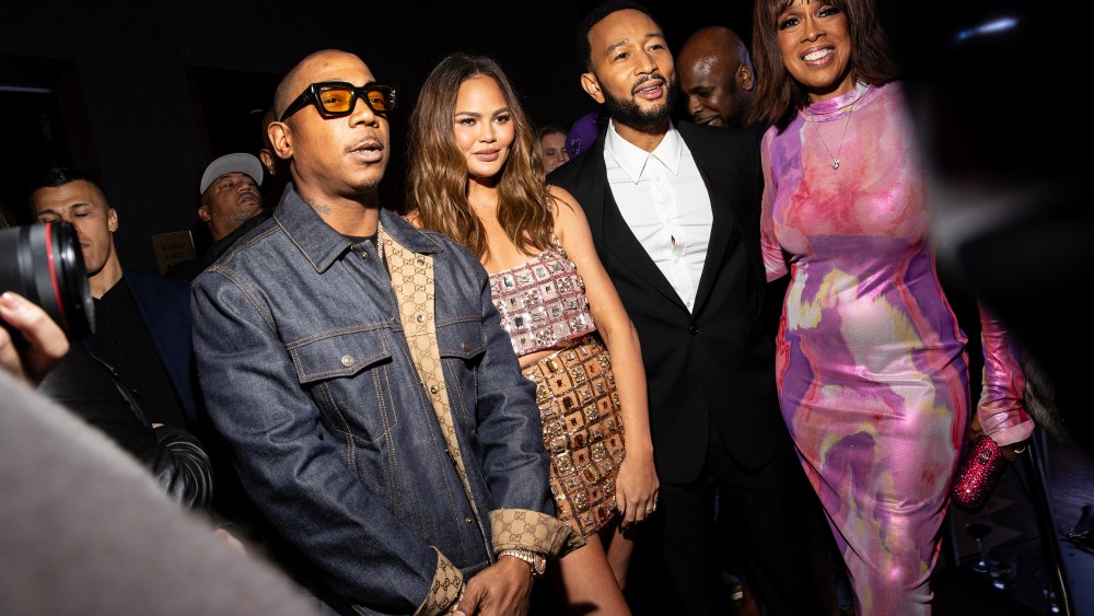 Ja Rule, Chrissy Teigen, John Legend and Gayle King at the Sports Illustrated Swimsuit issue Launch Party held at the Hard Rock Hotel on May 16, 2024 in New York, New York.