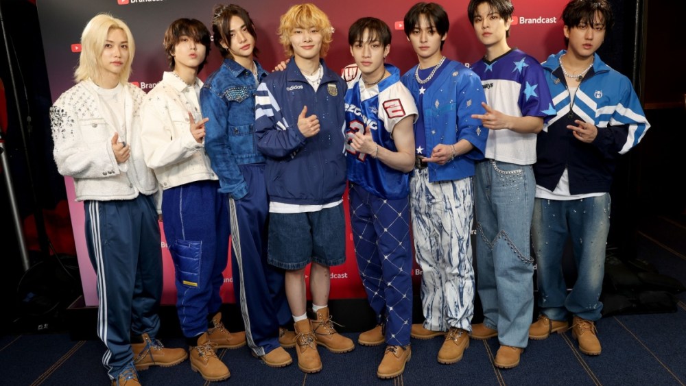 K-Pop group Stray Kids at Youtube broadcast