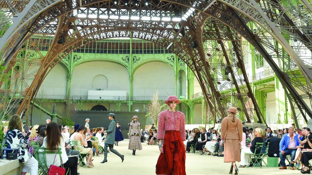 Model on the catwalk