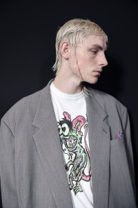 Hairstyle at the Magliano spring 2025 show in Milan.
