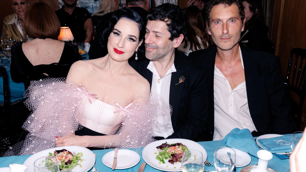 Dita Von Teese, Alexis Mabille and Simon Buret