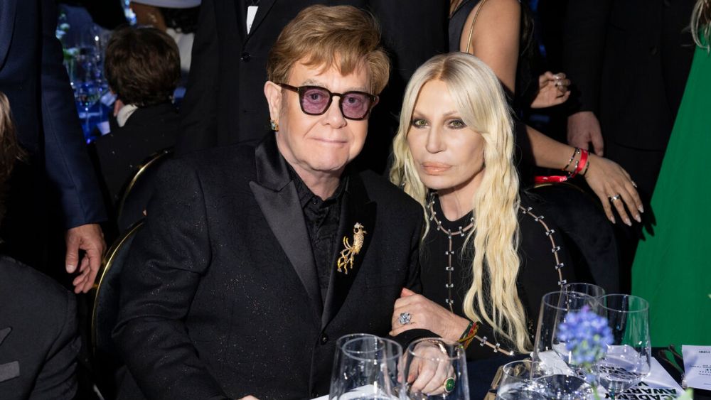Elton John and Donatella Versace