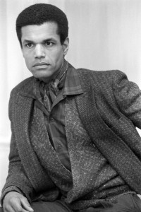 Model Renauld White in Jeffrey Banks Menswear Fall 1985 Ready to Wear Advance