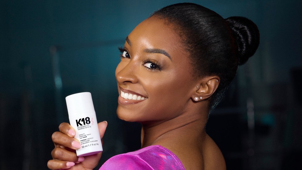 Simone Biles is hair care brand K18's newest ambassador, fronting its Inner Strength campaign.