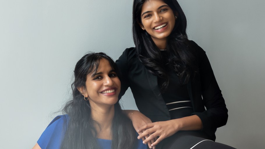 Flock's co-founders, Malavika Reddy (left) and Manvitha Mallela (right).