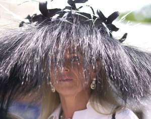 Racegoers arrive at Ladies Day on the 2nd day of The Royal Meeting at Ascot.