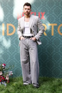 MILAN, ITALY - MAY 09: Luke Newton attends the season 3 photocall for "Bridgerton" at Bulgari Hotel on May 09, 2024 in Milan, Italy. (Photo by Vittorio Zunino Celotto/Getty Images)