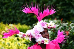 A race goer attends day two of Royal Ascot 2024 at Ascot Racecourse on June 19, 2024 in Ascot, England.