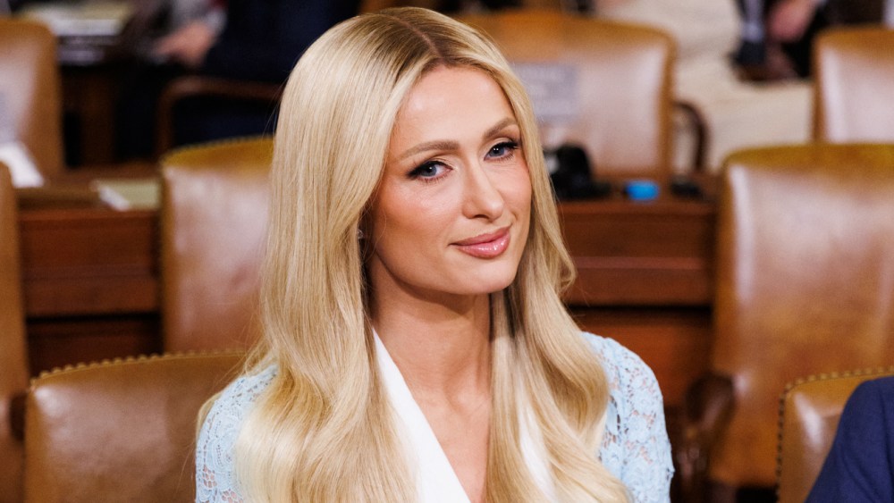 Paris Hilton testifies before the House Ways and Means Committee during a hearing on child welfare on Wednesday, June 26, 2024 in Washington, District of Columbia at the Longworth House Office Building. (Photo by Aaron Schwartz / Middle East Images / Middle East Images via AFP) (Photo by AARON SCHWARTZ/Middle East Images/AFP via Getty Images)