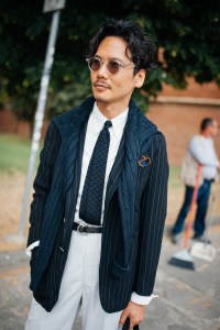 Street style at Pitti Uomo 106 in Milan