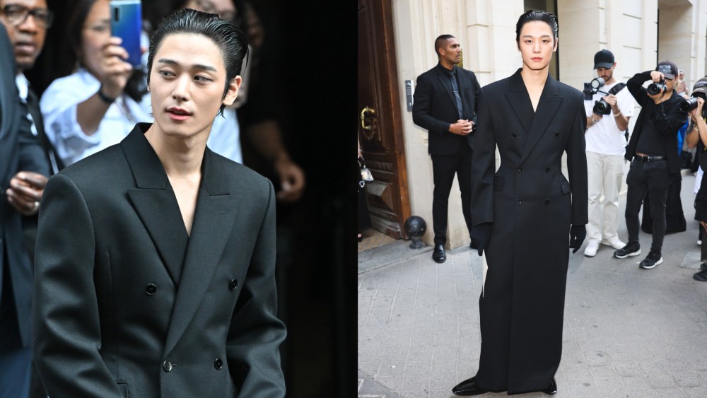 Juyeon of The Boyz at the Balenciaga fall 2024 couture show during Paris Fashion Week on June 26.