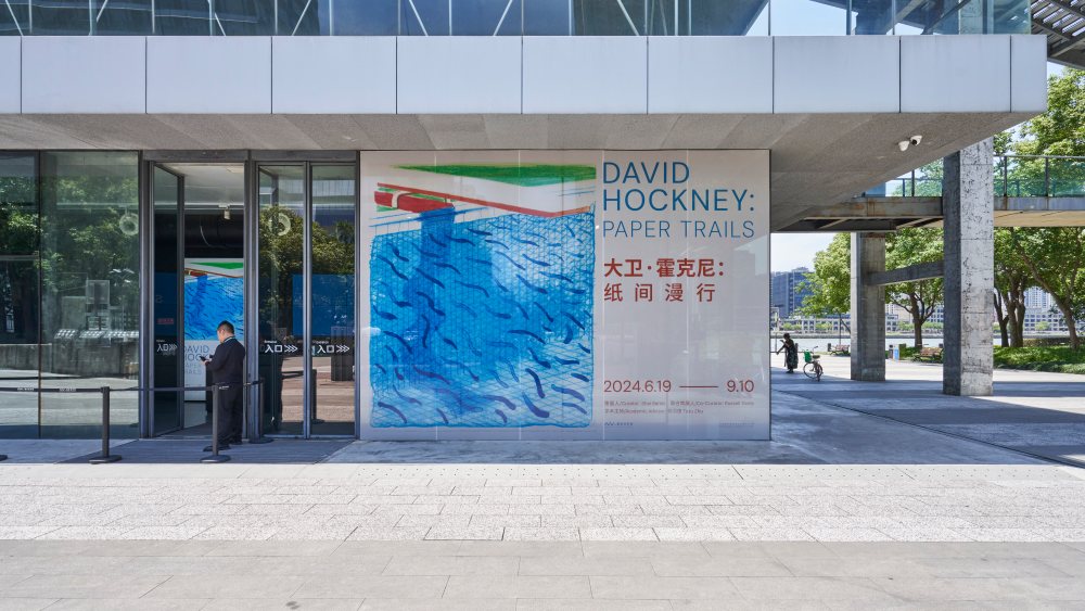 Co-curated by Russell Tovey, "David Hockney: Paper Trails" recently opened at Shanghai's Modern Art Museum.