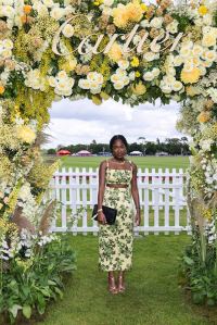 EGHAM, ENGLAND - JUNE 16: Adelayo Adedayo attends the Cartier Queen's Cup Polo at Guards Polo Club on June 16, 2024 in Egham, England. (Photo by Dave Benett/Getty Images for Cartier)