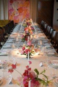 Table set-up ahead of the Maje's summer dinner at The House of KOKO's Penthouse on June 13, 2024 in London, England.