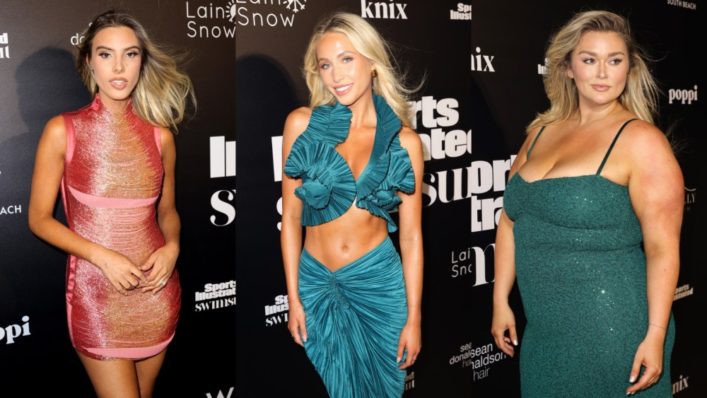 Lele Pons, Alix Earle and Hunter McGrady attend the Sports Illustrated Swimsuit fashion show during Miami Swim Week 2024 on June 1.