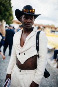 Street style at Milan Men’s Fashion Week Spring 2025.
