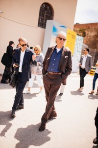 Street style at Milan Men’s Fashion Week Spring 2025.