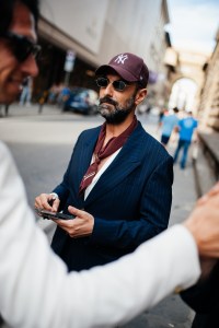 Street style at Milan Men’s Fashion Week Spring 2025.