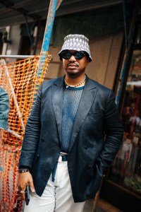 Street style at Milan Men’s Fashion Week Spring 2025.
