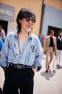 Street style at Milan Men’s Fashion Week Spring 2025.