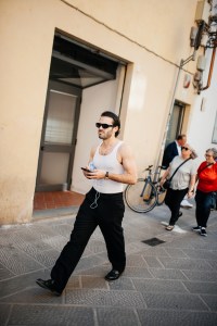 Street style at Milan Men’s Fashion Week Spring 2025.