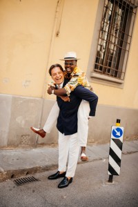 Street style at Milan Men’s Fashion Week Spring 2025.