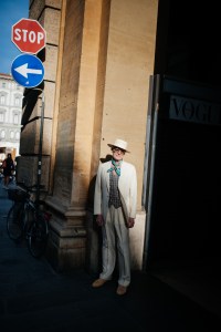 Street style at Milan Men’s Fashion Week Spring 2025.