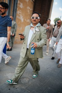 Street style at Pitti Uomo 106 in Milan