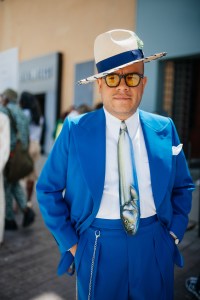 Street style at Pitti Uomo 106 in Milan