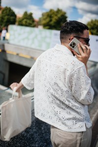 Street style at Pitti Uomo 106 in Milan