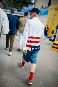 Street style at Pitti Uomo 106 in Milan
