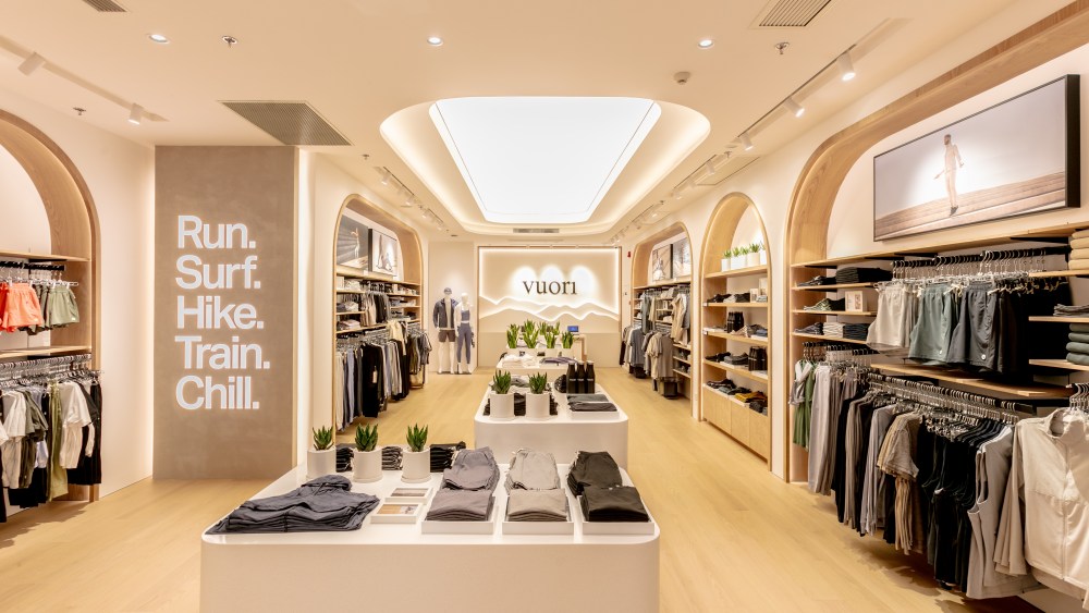 Vuori's first store in China recently opened at Shanghai's Jing’an Kerry Center.