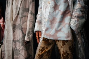 Backstage at Dries Van Noten Spring 2025 Show at Paris Fashion Week