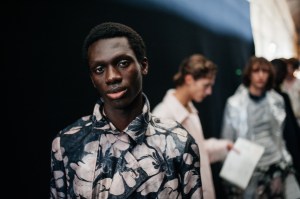 Backstage at Dries Van Noten Spring 2025 Show at Paris Fashion Week