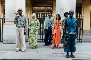 Backstage at the Kenzo Spring 2025 Ready-To-Wear Show at Paris Fashion Week