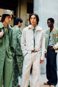 Backstage at the Kenzo Spring 2025 Ready-To-Wear Show at Paris Fashion Week