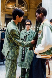 Backstage at the Kenzo Spring 2025 Ready-To-Wear Show at Paris Fashion Week