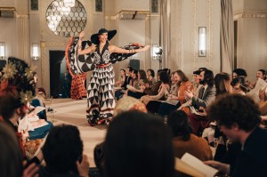A Chloé runway scene in “Becoming Karl Lagerfeld”
