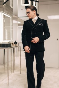 Daniel Brühl as Karl Lagerfeld in “Becoming Karl Lagerfeld”