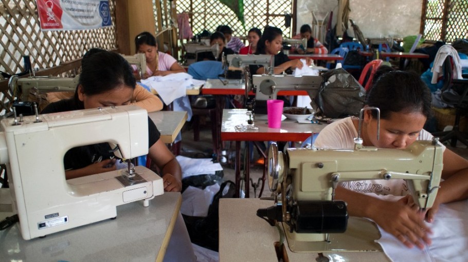 Garment workers in Siem Reap, Cambodia.