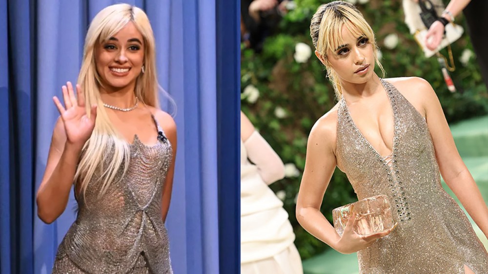 THE TONIGHT SHOW STARRING JIMMY FALLON -- Episode 1987 -- Pictured: Singer-songwriter Camila Cabello arrives on Wednesday, June 12, 2024 -- (Photo by: Rosalind O'Connor/NBC via Getty Images), met gala ice purse