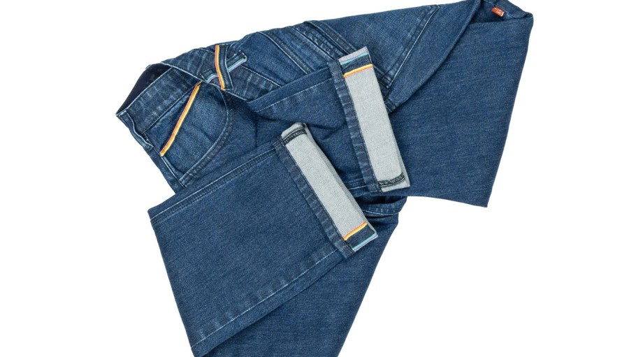 Dovetail Workwear uses Cone Denim’s rainbow selvedge denim in its new limited edition Pride collection.