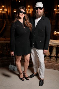 Amandine de la Richardière and Sébastien Tellier at Chanel Fall 2024 Couture