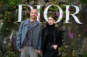 Charlie McDowell and Lily Collins at the Dior Cruise 2025 Show