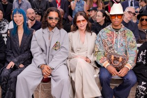Soo Joo Park, Maluma, Juliette Binoche and Pharell Williams at the Kenzo Men’s Spring 2025 Ready-to-Wear Show