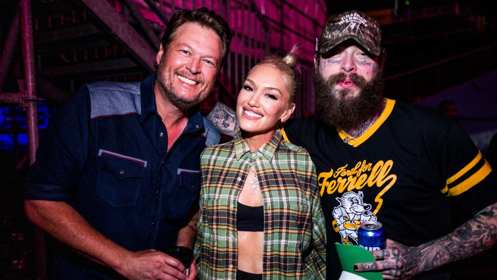 blake shelton, gwen stefani, post malone, 2024 CMA Fest at Nissan Stadium on June 6 in Nashville.