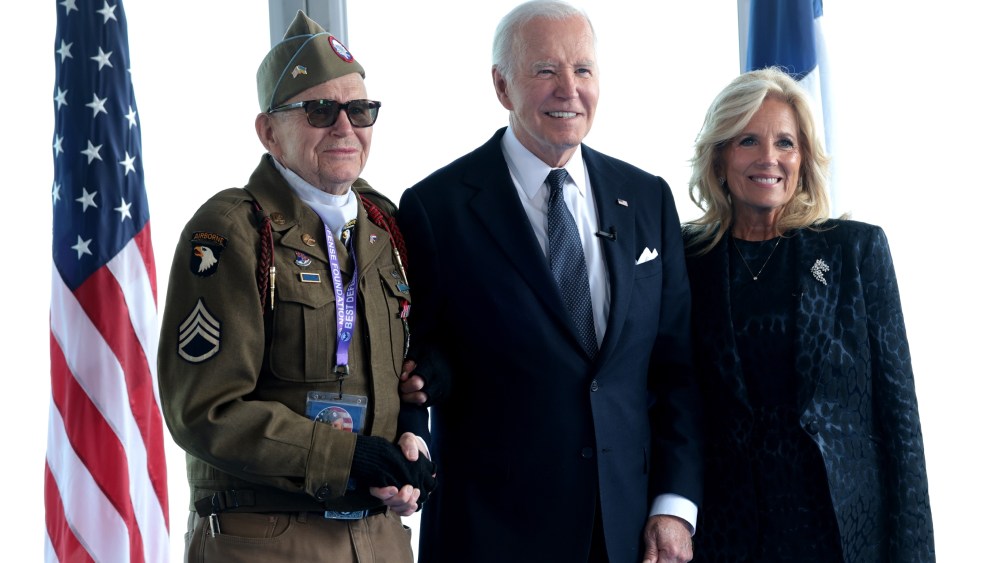 president joe biden, first lady jill biden, d day