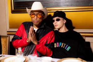 Pharrell Williams and Jackson Wang at the Joopiter x Jackson Wang dinner.