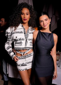 Cindy Bruna and Kendall Jenner at the Kendall Jenner x FWRD Paris couture party