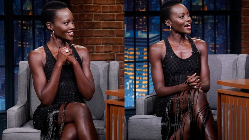 Lupita Nyong'o on "Late Night With Seth Meyers" on June 19.